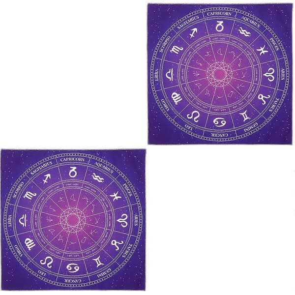 2 stk. Tarotduk for spådomsbruk, slitesterk polyester