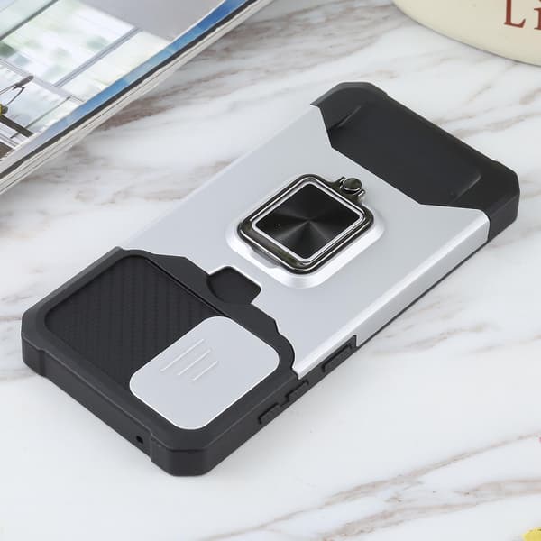 PC + TPU -kotelo Silver For Samsung Galaxy A72 5G