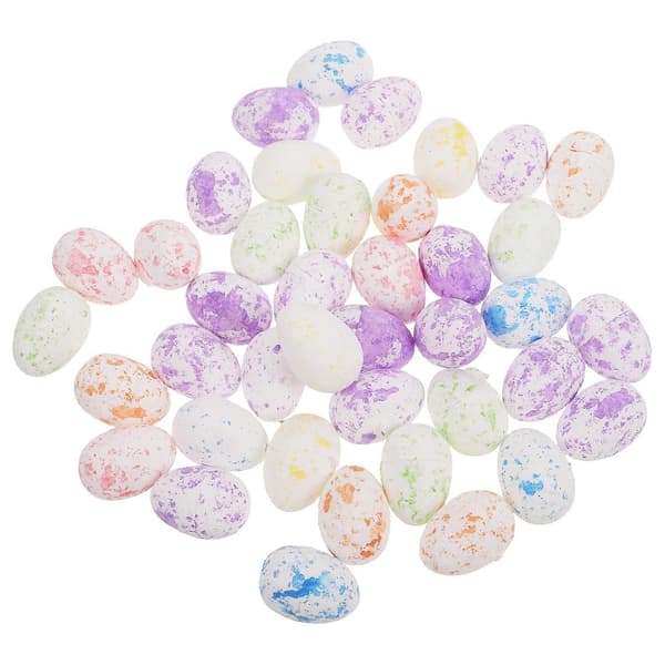 Fargerike påskeskumegg DIY-pyntesett for dekorasjon 40 stk