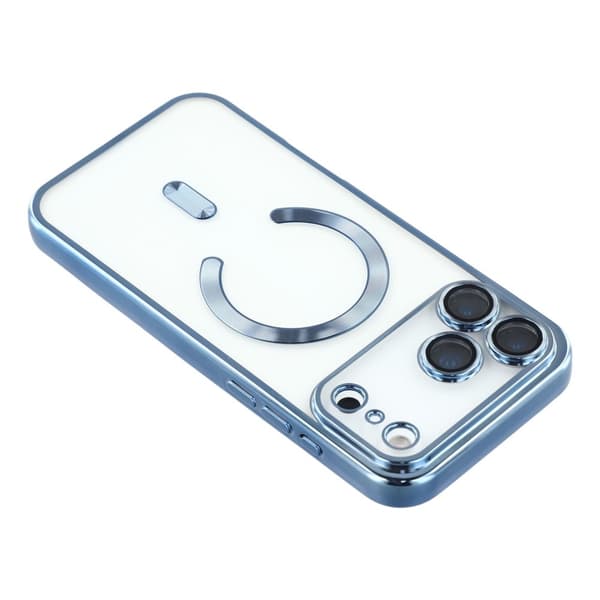 iPhone 17 Pro Max Deksel MagSafe Galvanisert TPU Blå 35