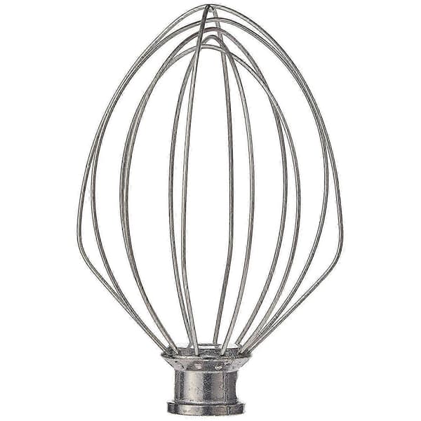 for K5AWW Trådvisp Erstatning for KitchenAid 5QT 5K5SS 5KPM5 Mikser for 5 Quart Løftemaskiner Trådvisp silver