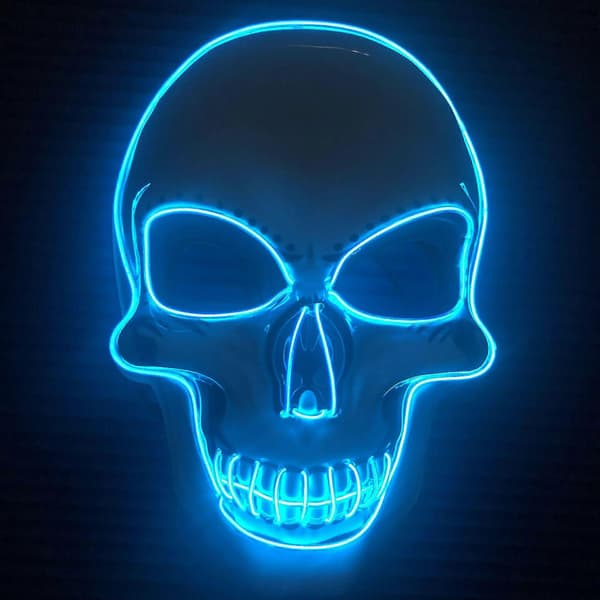 Maske Led Lys Op Halloween Ansigt