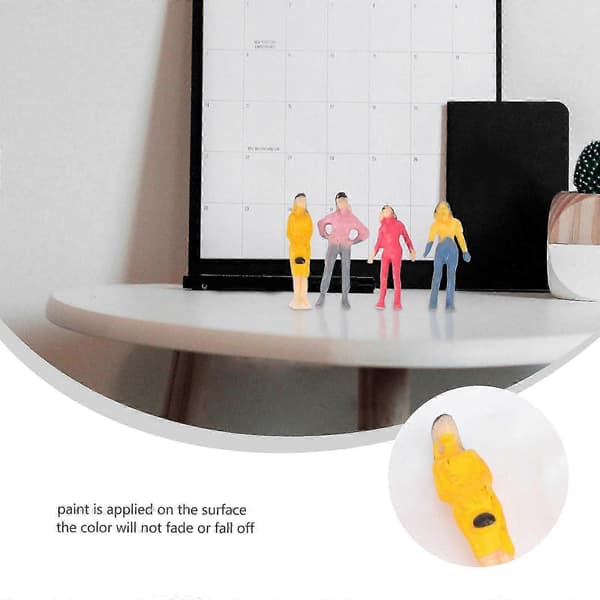 Plast Sandbord Dockmodell för Dekor med 100 st Miniatyr Simuleringsfigurer