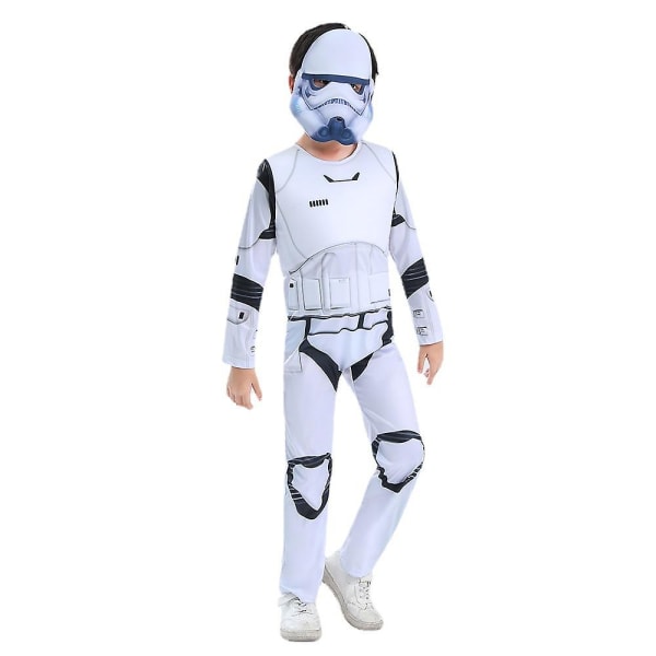 Halloween Kids White Death Trooper Storm Trooper Star Wars Cosplay kostym Jumpsuit med mask Star Wars kostym