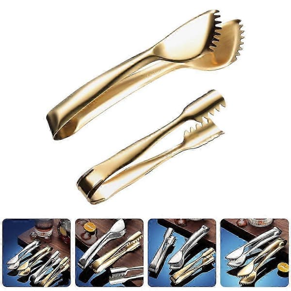 2 stk. serveringstænger i rustfrit stål til is, bøf og buffet Golden 18.50X3.20X2.70CM