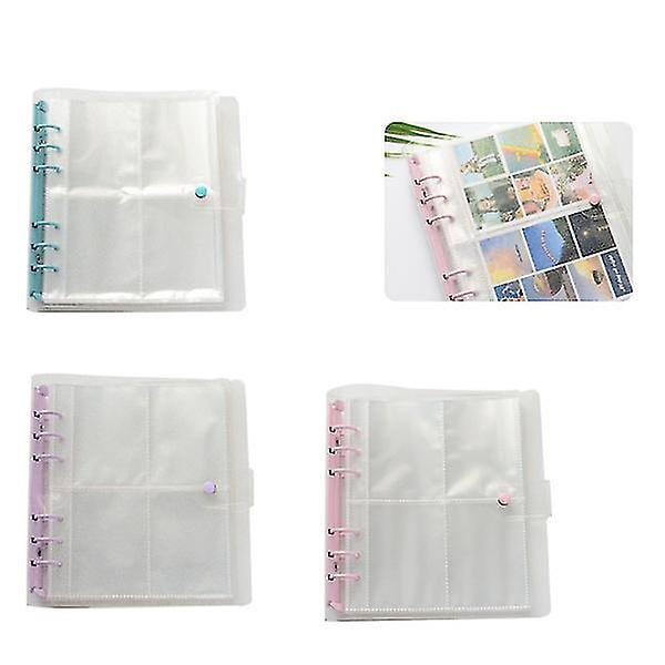100 Lommer Fotoalbum Mini Album Scrapbog Til Fotosamlinger Bog 3 Tommer Fotokort Binder - Pink