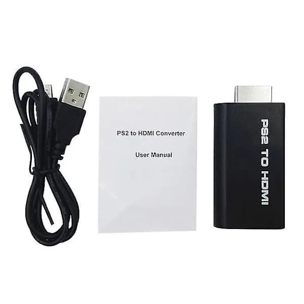 PS2 til HDMI-konverter Spil til HDMI Video Audio Adapter til Sony PlayStation 2,as