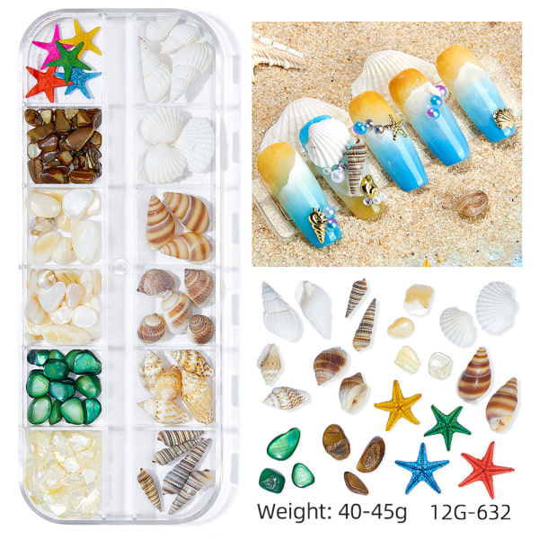 Rhinestones for Nail Art, Crystal Natural Shell Pieces Abalone