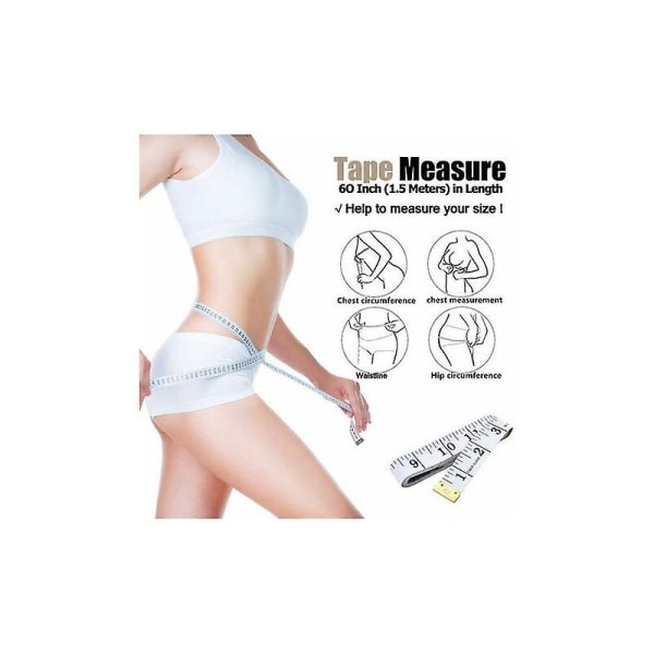 Kaksisuuntainen mittanauha vartalon mittanauha vartalon rinnan ompeluun ja käsitöihin, 150 cm 4 kpl valkoinen