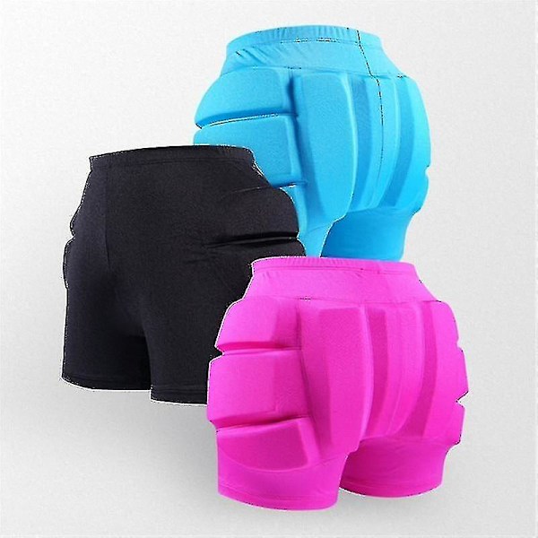 Konståkning Höftskydd Vadderade Sportskydds Shorts-YUHAO Pink XS