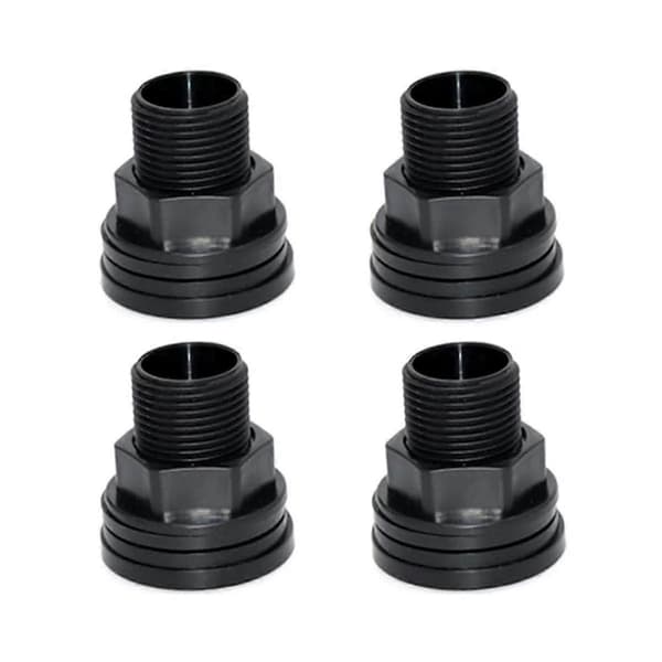 PVC Bulkhead-koppling Dubbelgängad Bulkhead Vattentank Koppling för Regnfat Akvarier Vatten