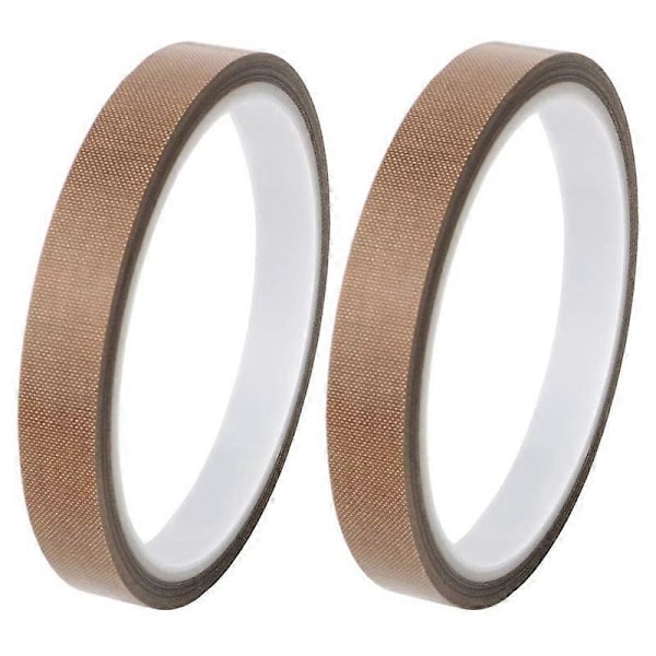 2 Rullar PTFE-tejp/PTFE-tejp för Vakuumförpackare, Hand- och Impulsförseglare (1/2-tum x 33 fot)