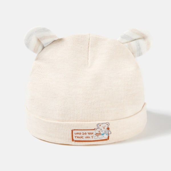 Nyfødt babylue Beanie Bomullshatt Høst Vinterlue for babyjenter