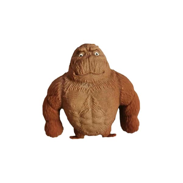 Simuleringsgorilla Apa Stretchig Squish Antistress Kläm Elastisk Apleksak Brown 12*12