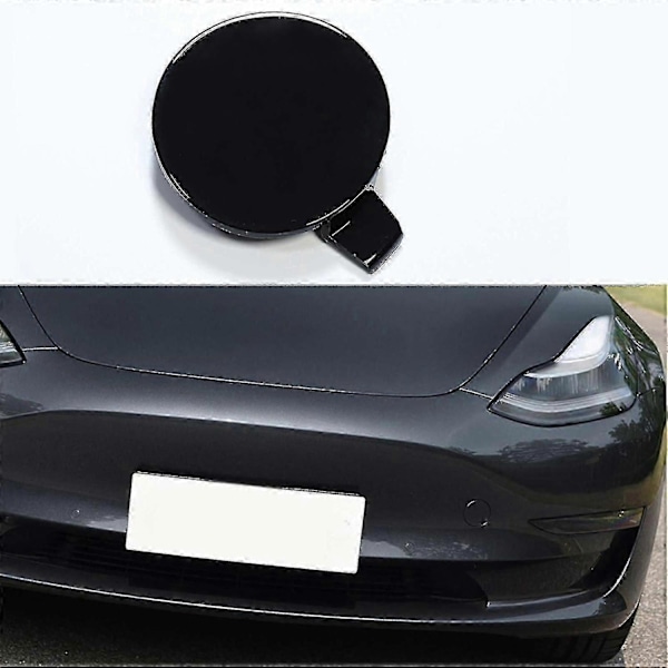 Front Tow Hook Cover til Tesla Model 3, Sort Erstatningskofangerdæksel (1460701-00-b) blue
