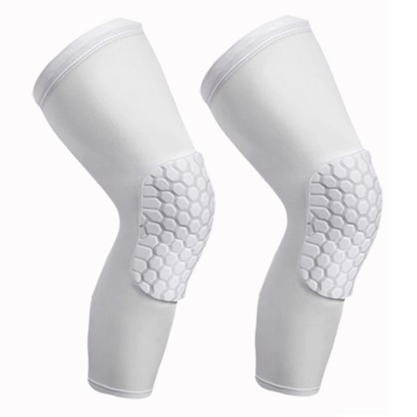 1 st Andningsbart Sport Fotboll Basket Knäskydd Honeycomb Benstöd Black XXL
