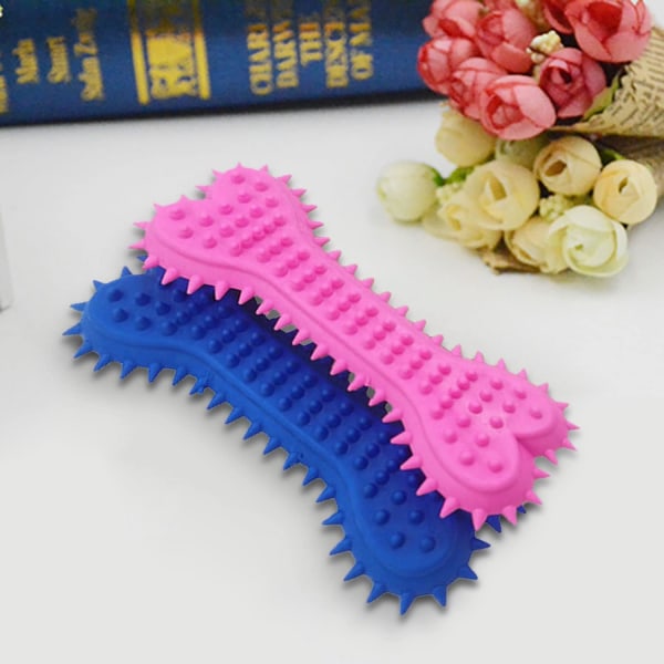 2 Pcs Dog Chew Toys Dog Toothbrush Stick Durable Natural Rubber