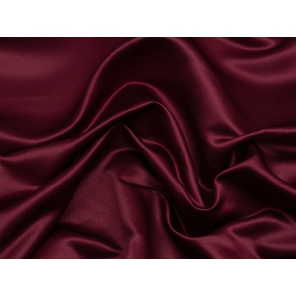 Minerva Classique Duchess Sateng Stoff Claret - per meter Claret