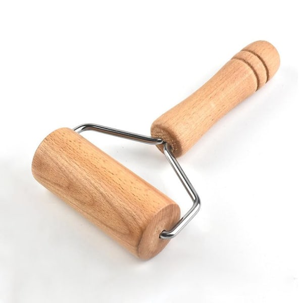 1 wooden rolling pin, wooden dough roller