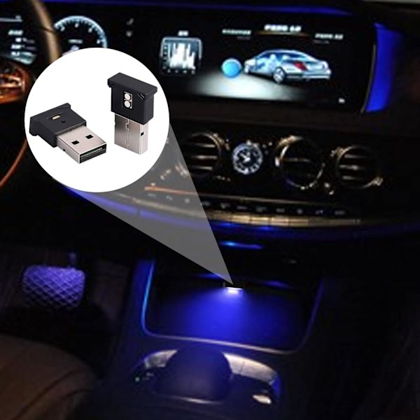 6 stk. Mini USB LED Lys, 7 Farver RGB Bil LED Indvendig Belysning 5V Smart USB Smart Lys Atmosfærisk Lys, Laptop Tastaturlys