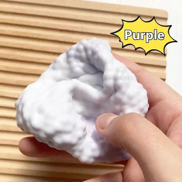 Stressboll med druvform, färgglada pärlor formbar vakuumboll stressboll squishy leksak Purple