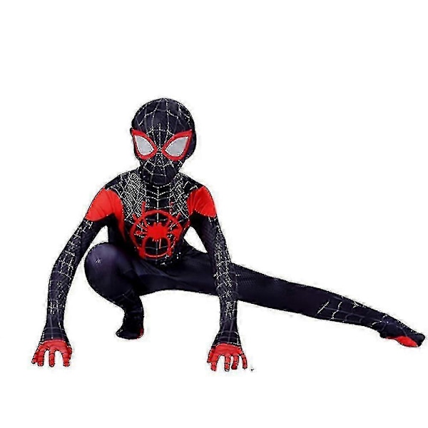 3-12 År Barn Spider-Man: Miles Morales Cosplay Kostym Jumpsuit-i 170CM