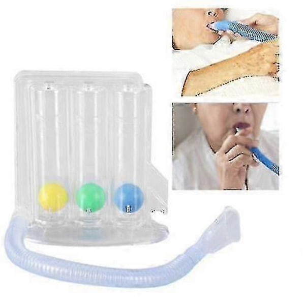 Andningsövning Lungtränare 3-bolls Spirometer Andningsterapi Djup
