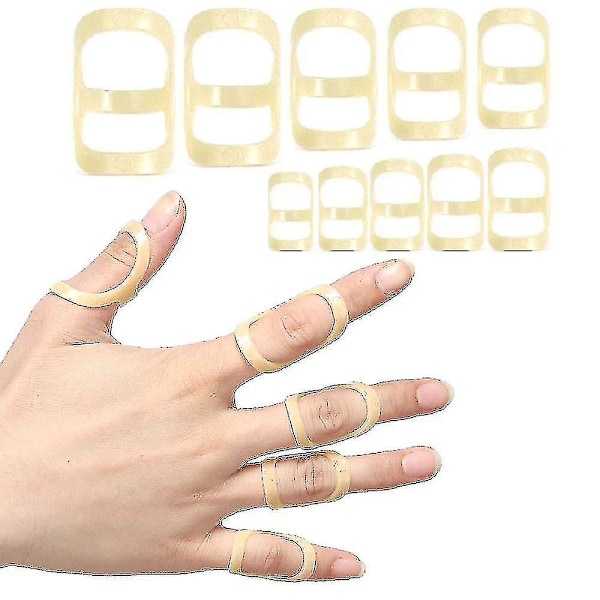 2 st Fingerskena Fingerfixering Fixeringshylsa Ledstöd Skydd Oval 8 1-8 Size 3