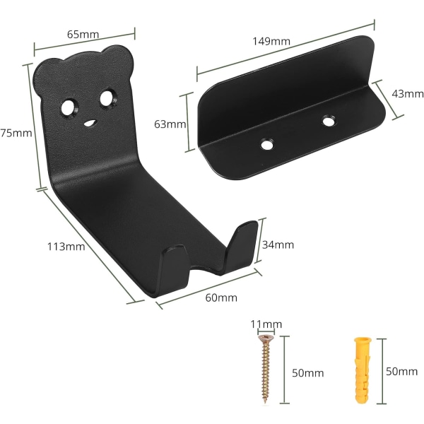 Bike Wall Mount, Bike Pedal Wall Hanger with Bracket and Wall