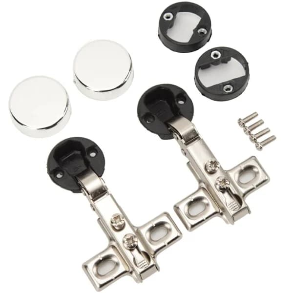 2 stk. Mini-skabshængsler med 26 mm glashul til glasdør, TH