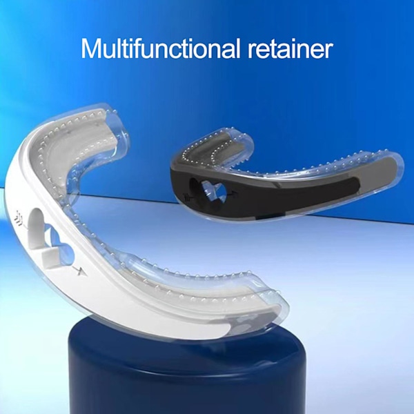 Anti Snorken Enheder Silikone Bøjler Ergonomisk Snorken Reducerende Hjælp Forbedre Luftstrøm Vejrtrækning Anti-slibende Tandbeskytter White