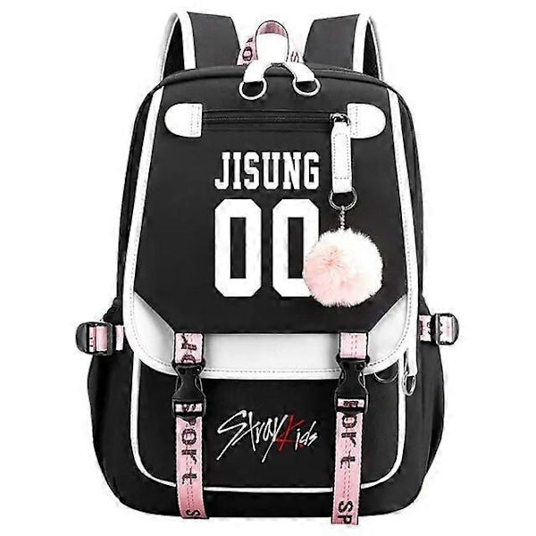 Uudet Stray Kids -tyttöjen ja -poikien USB-reput Anime-koulukirjalaukut Teini-ikäisten kangasreppu Naisten reput 30