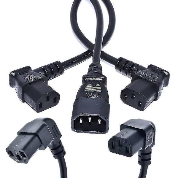 Vinklad Strömkabel Iec 320 C13 Hona Till C14 Hane Pdu Vinkel Strömkablar Strömkabeladapter