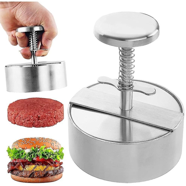 Burger Press Stainless Steel Burger Maker Hamburger Mold Perfect For Bbq Kitchen