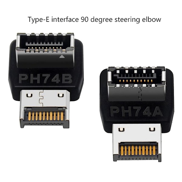 Computer Motherboard Type-e USB 3.1 Type-e Interface 90 Graders Styringsalbue Front Type-c Installeret Adapter (ph74a)