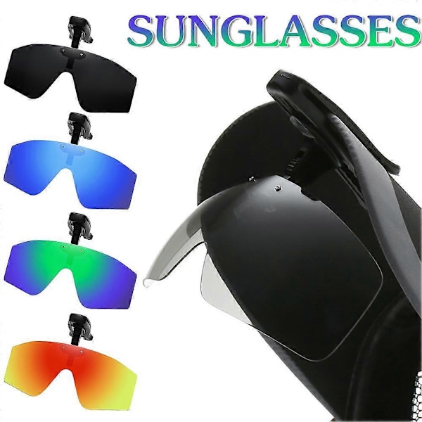Polariserte Fiskebriller Hatt Visir Sport Klips Cap Clip On Solbriller Anti-UV Black