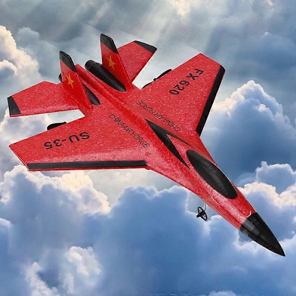 RC Vaahtomuovilennokki SU-35 Lentokone 2.4G Radio-ohjattava Liidokki Kauko-ohjattava Hävittäjälentokone Liidokki Vaahtomuovi Poikien Lelut Rx620 Blue