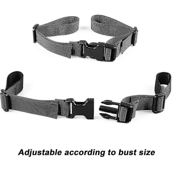 Bröstrem för ryggsäck, justerbar bröstrem för ryggsäck, bröstbälte med spänne (2-pack)