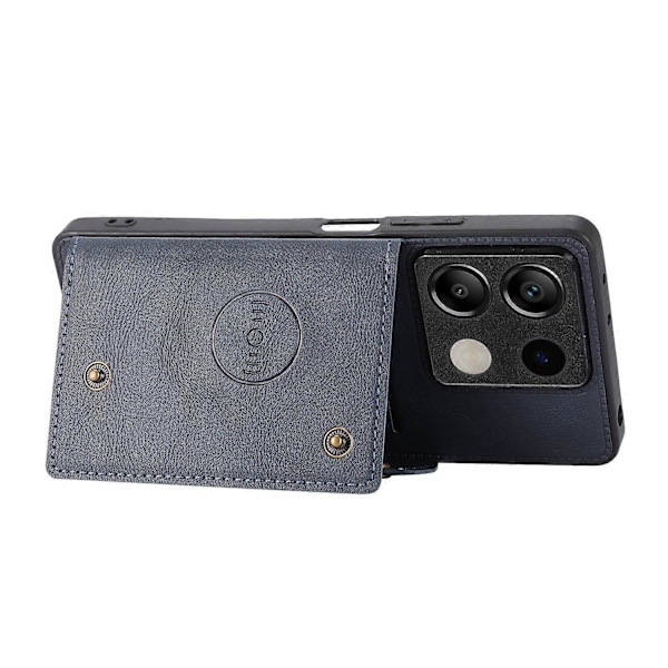 Til Xiaomi Redmi Note 13 5G Etui PU Læder+TPU Anti-fald Telefon Cover med Kortholder Style B