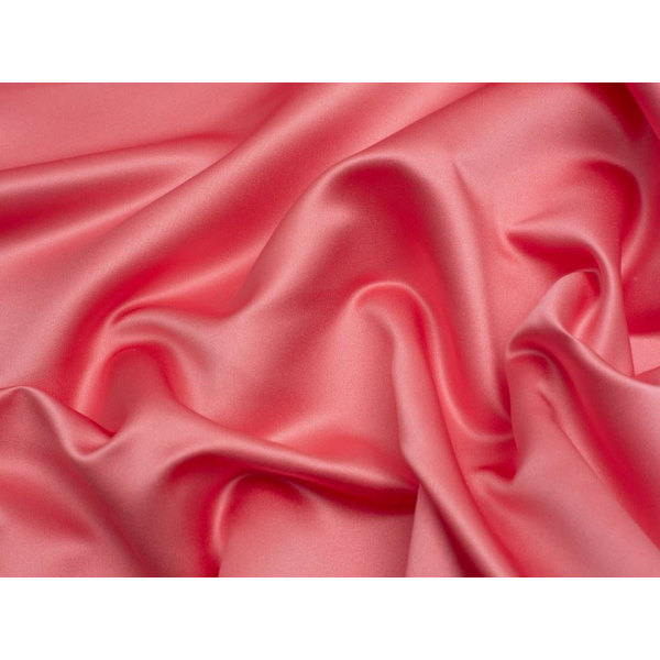 Minerva Classique Duchess Sateng Stoff Korall - per meter Coral
