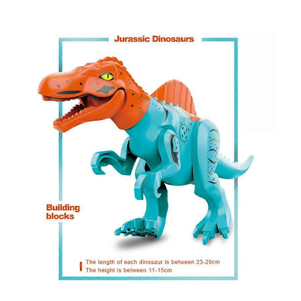 Til børn Stor Fuld størrelse Rex Indominus Dinosaur Figur Byggeklodser Legetøj Gave JM074