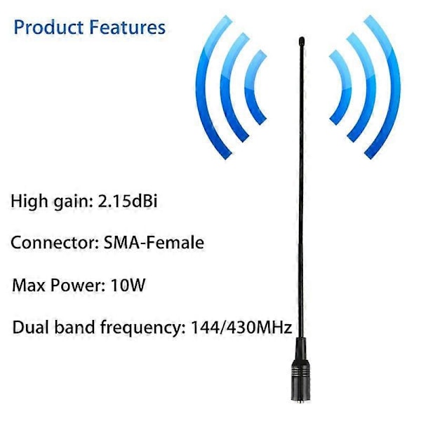til UV5R UV-82 771 Antenne 144/430MHZ 10W Dual Band Walkie Talkie Antenne