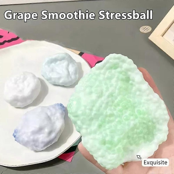 Drue Stressbold, Farverige Perler Formbar Vakuum Bold Stressbold Squishy Legetøj Pink