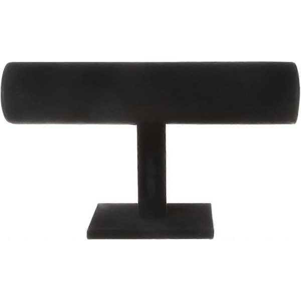 Svevende T-Bar Armbånd Halskjede Øredobber Armring Anheng Ankler Tårn Klokke Nøkkel Smykke Display Stativ for Hjemmeorganisering (Sort Fløyel) Black