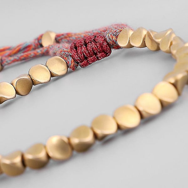 Håndlavet Tibetansk Kobber Perle Reb Armbånd (1 stk)