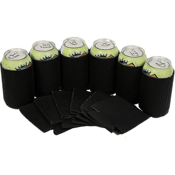 10 Pack Blank Beer Can Coolers Sleeves Neoprene Beer Can Cooler Drink Bottle Holder Sleeveblack