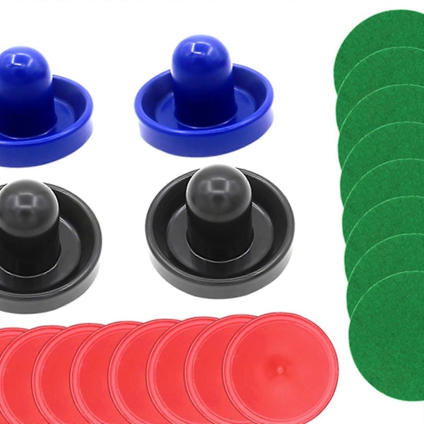 1 Set Mini Air Hockey Pushers och Air Hockey Puckar, Air Hockey Paddlar Slider Pusher Målvakter Ersättning för Air Hockey Style B