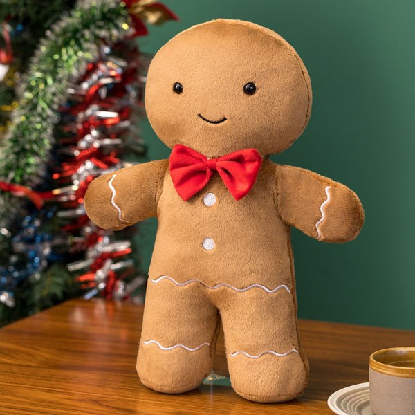 Julepynt Tegneserie Gingerbread Man Plyslegetøj Børn