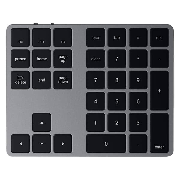 Langaton numeronäppäimistö Bluetooth-yhteydellä ja pikanäppäimillä MacOS Satechi Harmaa