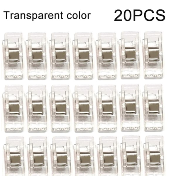Ompelijan puristimet 20 kpl - Transparent